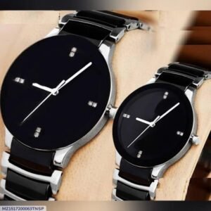 Stylish Unisex Couple Watches - Set of 2 with Quartz Movement