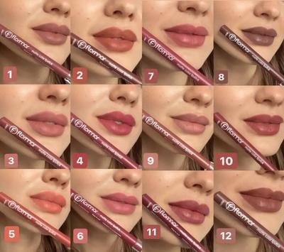 Flormar 12 pcs Waterproof Matte Lip Pencils – Long-Lasting - Image 7