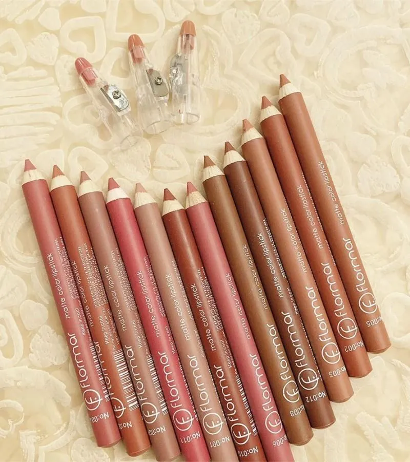 Flormar 12 pcs Waterproof Matte Lip Pencils – Long-Lasting - Image 3