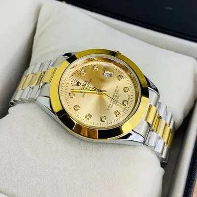 Men's Luxury Gold & Silver Chain Watch - Image 3