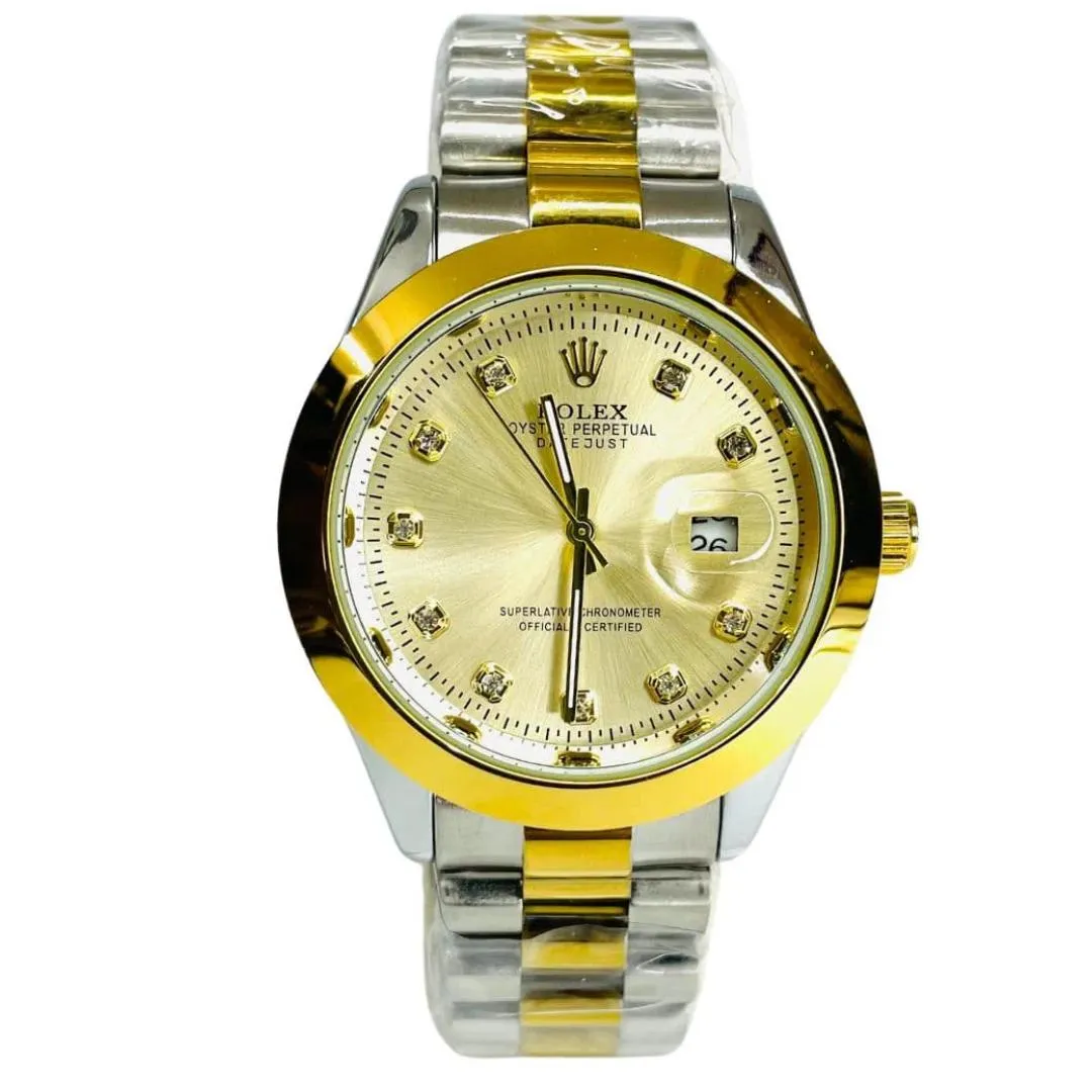 Men's Luxury Gold & Silver Chain Watch - Image 4