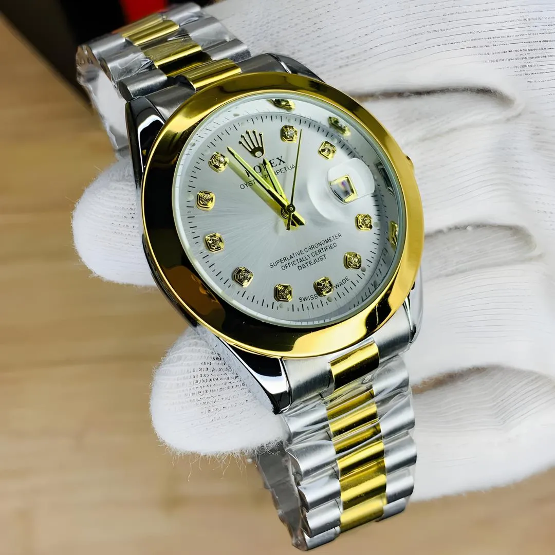 Men's Luxury Gold & Silver Chain Watch - Image 5